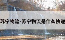 苏宁物流-苏宁物流是什么快递