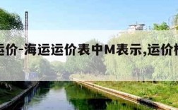 海运运价-海运运价表中M表示,运价标准采用