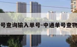 中通单号查询输入单号-中通单号查物流信息