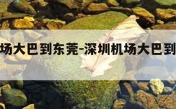 深圳机场大巴到东莞-深圳机场大巴到东莞时刻表