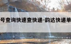 韵达单号查询快速查快递-韵达快递单号一键查询