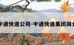 中通快递公司-中通快递集团简介