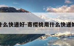 什么快递好-寄樱桃用什么快递好