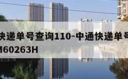 中通快递单号查询110-中通快递单号查询110M60263H