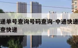 中通快递单号查询号码查询-中通快递单号查询快速查快递
