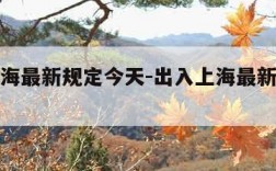 出入上海最新规定今天-出入上海最新规定今天核酸