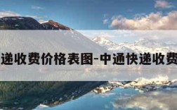 中通快递收费价格表图-中通快递收费标准表