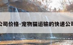 快递公司价格-宠物猫运输的快递公司价格