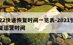 2022快递恢复时间一览表-2021快递恢复运营时间