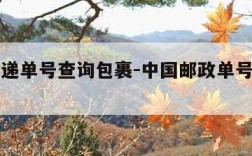 邮政快递单号查询包裹-中国邮政单号查询入口