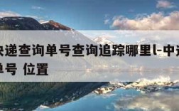 中通快递查询单号查询追踪哪里l-中通快递查询单号 位置