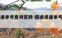 圆通速递单号查询官网-圆通速递单号查询官网入口