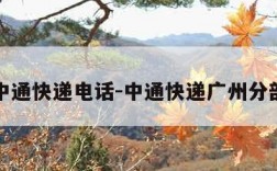 广州中通快递电话-中通快递广州分部电话