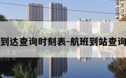 航班到达查询时刻表-航班到站查询系统