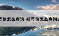 挂号信怎么查询-挂号信怎么查询进度