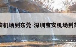 宝安机场到东莞-深圳宝安机场到东莞