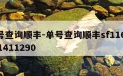 单号查询顺丰-单号查询顺丰sf11602201411290