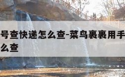 用手机号查快递怎么查-菜鸟裹裹用手机号查快递怎么查