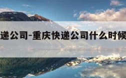 重庆快递公司-重庆快递公司什么时候开始上班