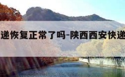 西安快递恢复正常了吗-陕西西安快递恢复了吗