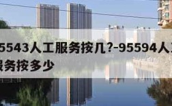 95543人工服务按几?-95594人工服务按多少