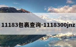 11183包裹查询-1118300jnz