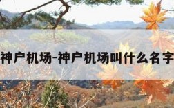 神户机场-神户机场叫什么名字
