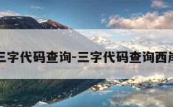 三字代码查询-三字代码查询西岸