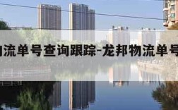 龙邦物流单号查询跟踪-龙邦物流单号查询100